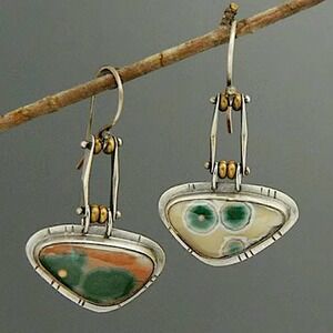 Vintage Silver Boho Dangle Earrings